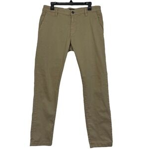 Mavi Johnny Slim Leg Stretch Mens 32x32 Cotton Chino 5 Pocket Pants‎ Brown
